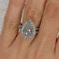 4.50 Ct Pear Moissanite Wedding Ring