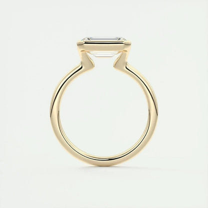 3.0 Ct Emerald Moissanite Engagement Ring