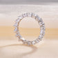 Beautiful Heart Moissanite Eternity Wedding Band