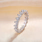 Beautiful Heart Moissanite Eternity Wedding Band