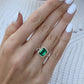 3.00 Ct Green Emerald Wedding Ring