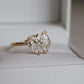 2.0 Ct Pear &1.0 Ct Marquise Moissanite Double Headed Engagement Ring