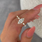 3.0 Ct Marquise Moissanite Engagement Ring