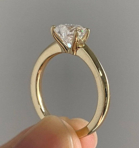 2.0 Ct Heart Moissanite Engagement Ring