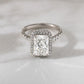 2.25 Ct Radiant Moissanite Wedding Ring