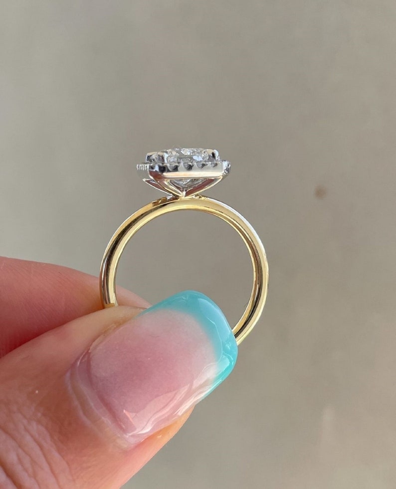 1.05 Ct Radiant Moissanite Engagement Ring