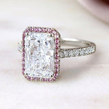 3.0 Ct Cushion Moissanite Wedding Ring