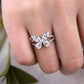 Brilliant Butterfly Marquise & Pear Moissanite Ring