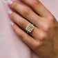 3.0 CT Yellow Radiant Moissanite Engagement Ring