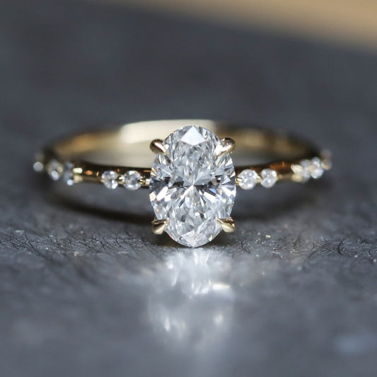 1.93 Ct Moissanite Oval Engagement Ring