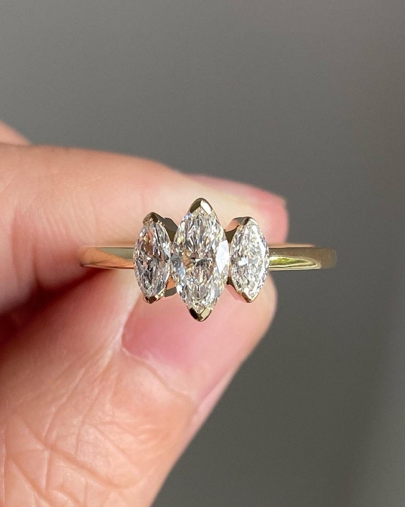 2.0 Ct Moissanite Marquise Engagement Ring