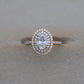 2.0 Ct Oval Moissanite Wedding Ring