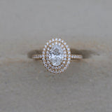 2.0 Ct Oval Moissanite Wedding Ring