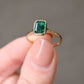 2.15 Ct Green Emerald Bridal Set