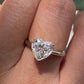 2.0 Ct Heart Moissanite Engagement Ring