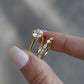 1.50 Ct Round Moissanite With Marquise In The Bridal Set