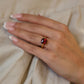 2.0 Ct Ravishing Red Square Cushion Engagement Ring