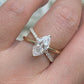 3.03 Ct Marquise Moissanite Criss Cross Ring