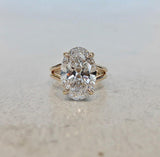 5.01 Ct Oval Moissanite Wedding Ring