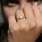 1.0 Ct Ethiopian opal With Round Moissanite Engagement Ring