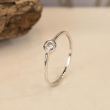 The Perfect 0.50 Ct Round Moissanite Promise Ring