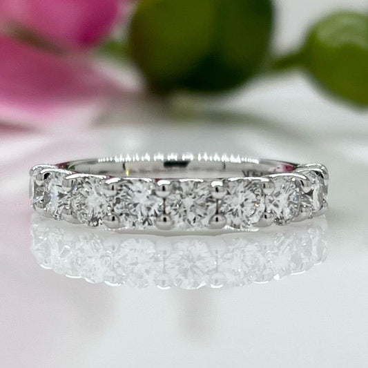 Brilliant Round Moissanite Wedding band