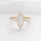 3.0 Ct Marquise Moissanite With Pears & Round Engagement Ring