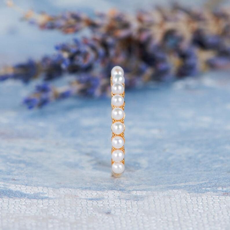 White Pearls Promise Ring