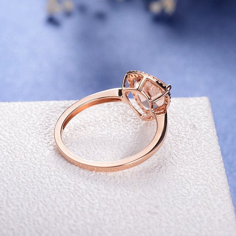 2.02 Ct Light Brown Triangle With Round Moissanite Weding Ring