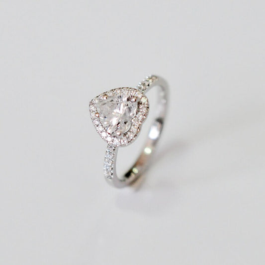 2.07 Ct Heart Moissanite Engagement Ring