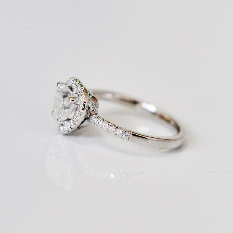 2.07 Ct Heart Moissanite Engagement Ring