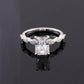 2.26 Ct Radiant Moissanite With Marquise Engagement Ring