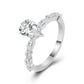 2.1  Ct Pear Moissanite With Marquise And Round Cut Engagement Ring