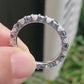 1.40 Ct Brilliant Round Moissanite With Blue Sapphires Eternity Band