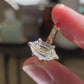 3.50 Ct Supreme Hexagone Moissanite Engagemnet Ring