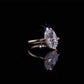 2.1 Ct Marquise Moissanite With Rose Cut Engagement Ring