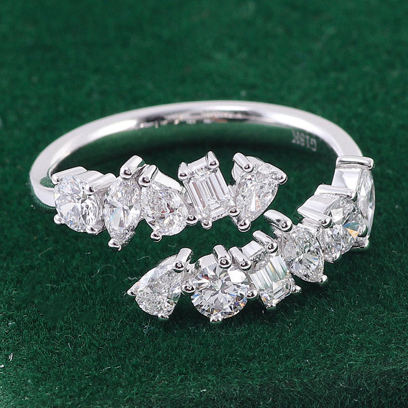 Fancy Shapes Moissanites Diamond Ring