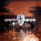 2.1  Ct Pear Moissanite With Marquise And Round Cut Engagement Ring