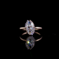 2.1 Ct Marquise Moissanite With Rose Cut Engagement Ring