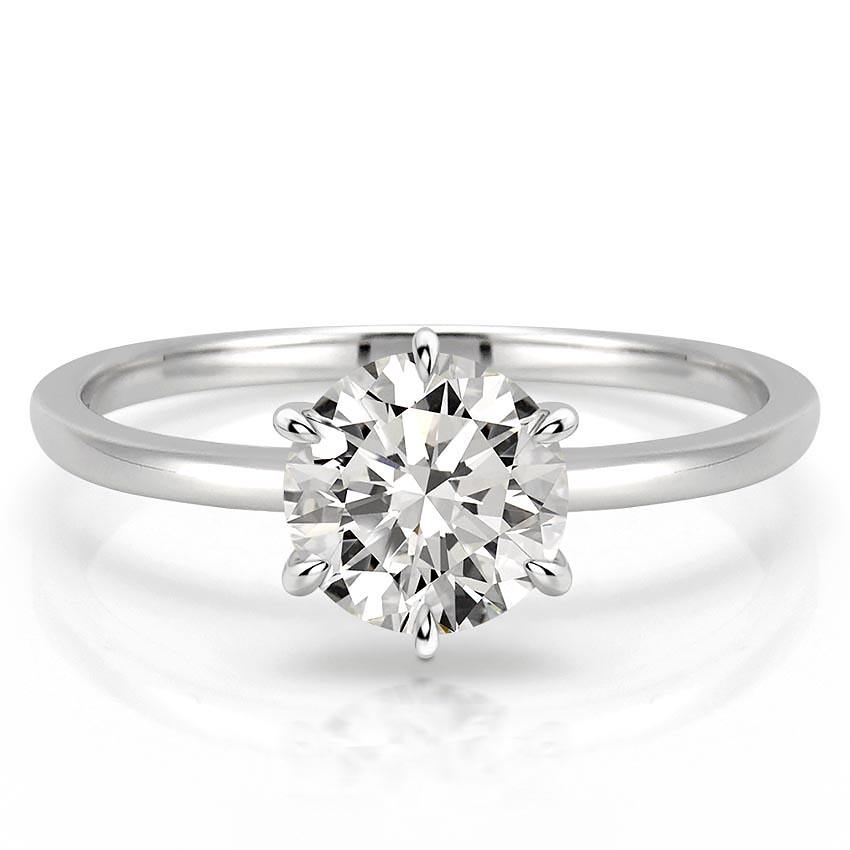 1.4 Ct Brilliant Round Cut Moissanite Engagement Ring