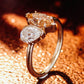 1.6 Ct Faint Orange Marquise with Brilliant Pear Cut 0.70 Pointer Engagement Ring